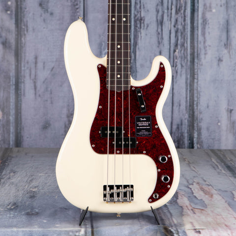 Fender Vintera II '60s Precision Bass Guitar, Olympic White, front closeup