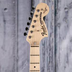 Fender Yngwie Malmsteen Stratocaster Electric Guitar, Vintage White, front headstock