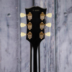 Gibson Custom Shop 1957 Les Paul Custom Reissue VOS Electric Guitar, Ebony, back headstock