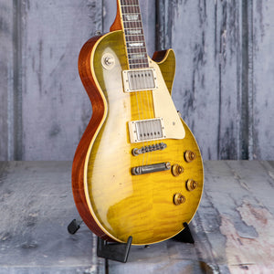 Gibson Custom Shop 1959 Les Paul Standard Reissue Murphy Lab Heavy Aged Electric Guitar, Green Lemon Fade, angle