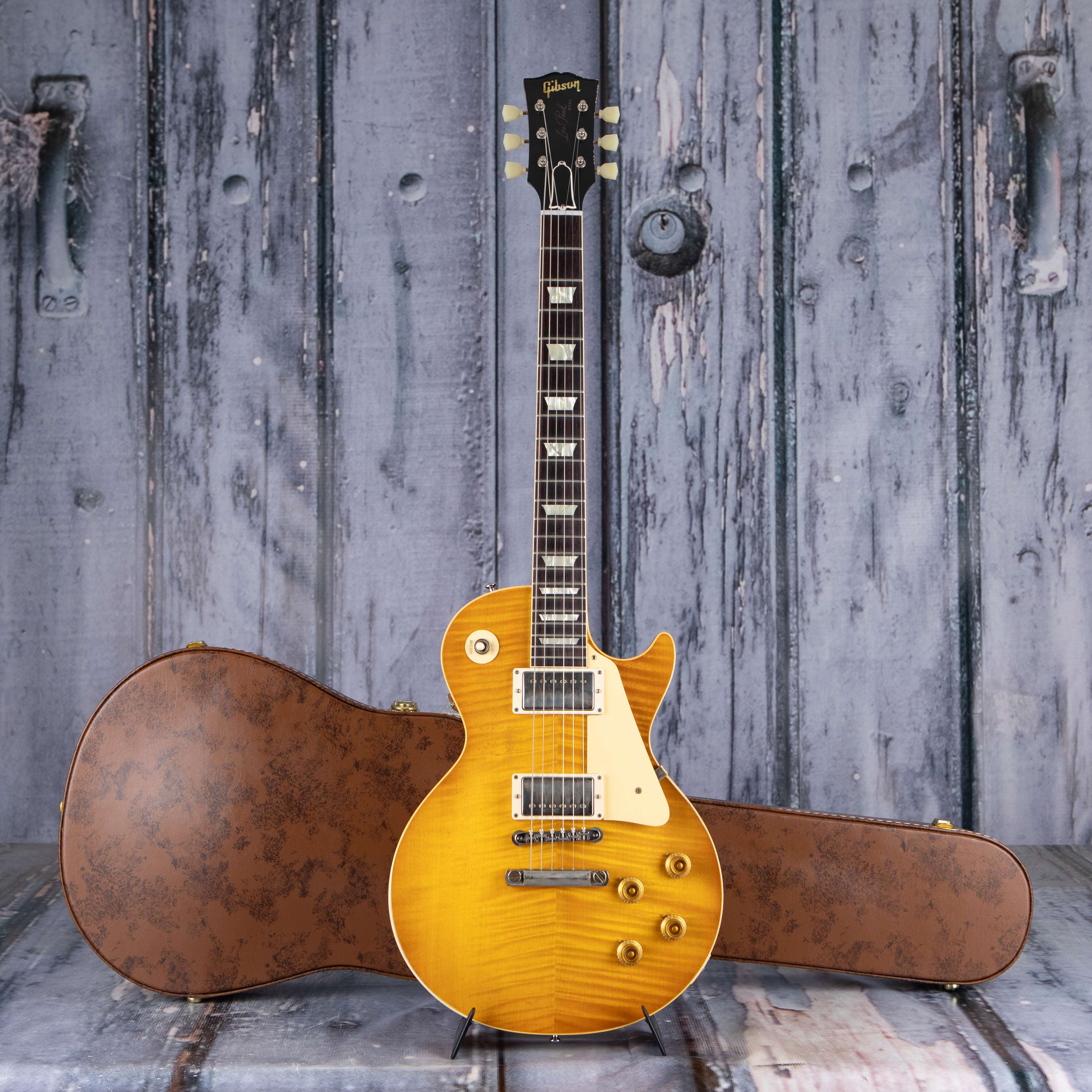Gibson Custom Shop 1959 Les Paul Standard Reissue Murphy Lab Light Aged Electric Guitar, Dirty Lemon, case