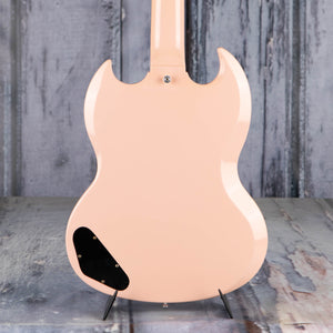 Gibson Custom Shop 1963 SG Junior Reissue Lightning Bar VOS Electric Guitar, Antique Shell Pink, back closeup
