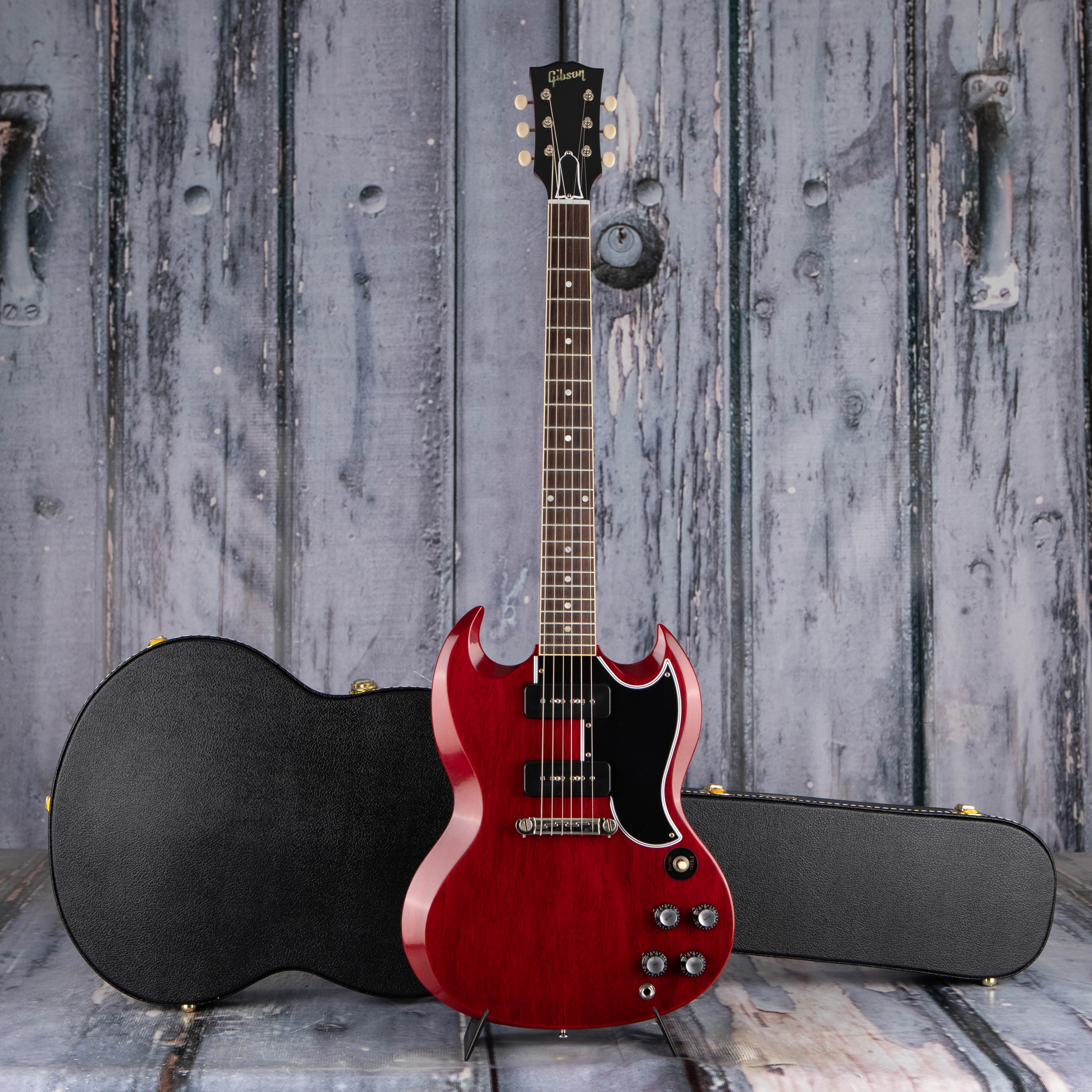 Gibson Custom Shop 1963 SG Special Reissue Lightning Bar VOS Electric Guitar, Cherry Red, case
