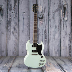 Gibson Custom Shop 1963 SG Special Reissue Lightning Bar VOS Electric Guitar, Frost Blue w/ Black Stinger, front