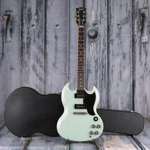 Gibson Custom Shop 1963 SG Special Reissue Lightning Bar VOS Electric Guitar, Frost Blue w/ Black Stinger, case
