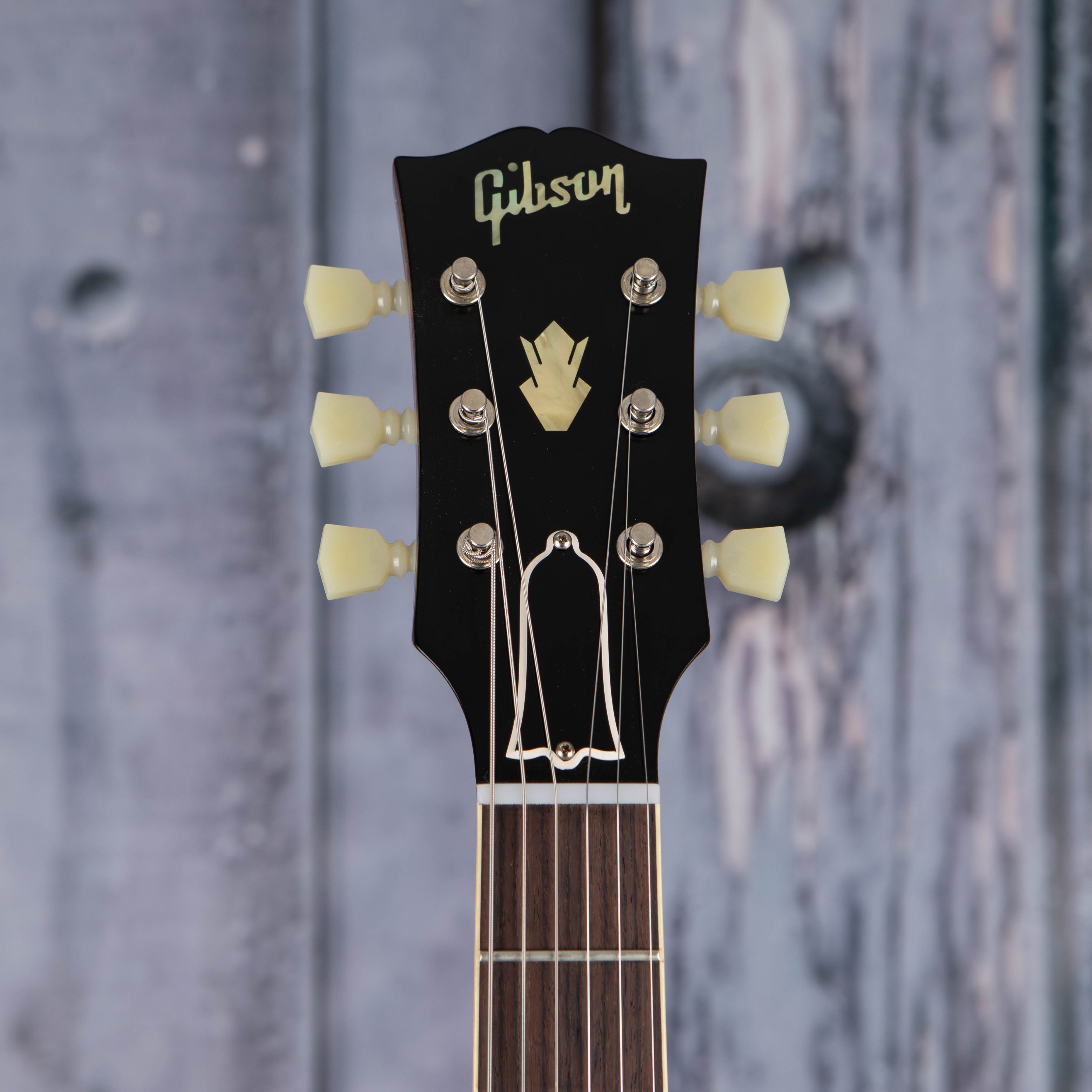 Gibson Custom Shop 1964 ES-335 Reissue Semi-Hollowbody Guitar, Vintage Burst, front headstock
