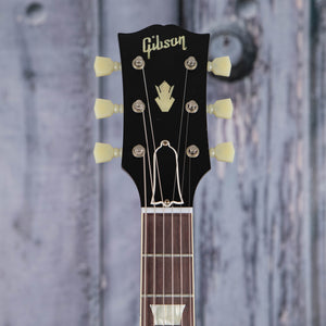 Gibson Custom Shop 1964 SG Standard W/ Maestro Vibrola Murphy Lab Ultra Light Aged Electric Guitar, Pelham Blue, front headstock