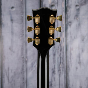 Gibson Custom Shop 1968 Les Paul Custom Reissue VOS Electric Guitar, Ebony, back headstock