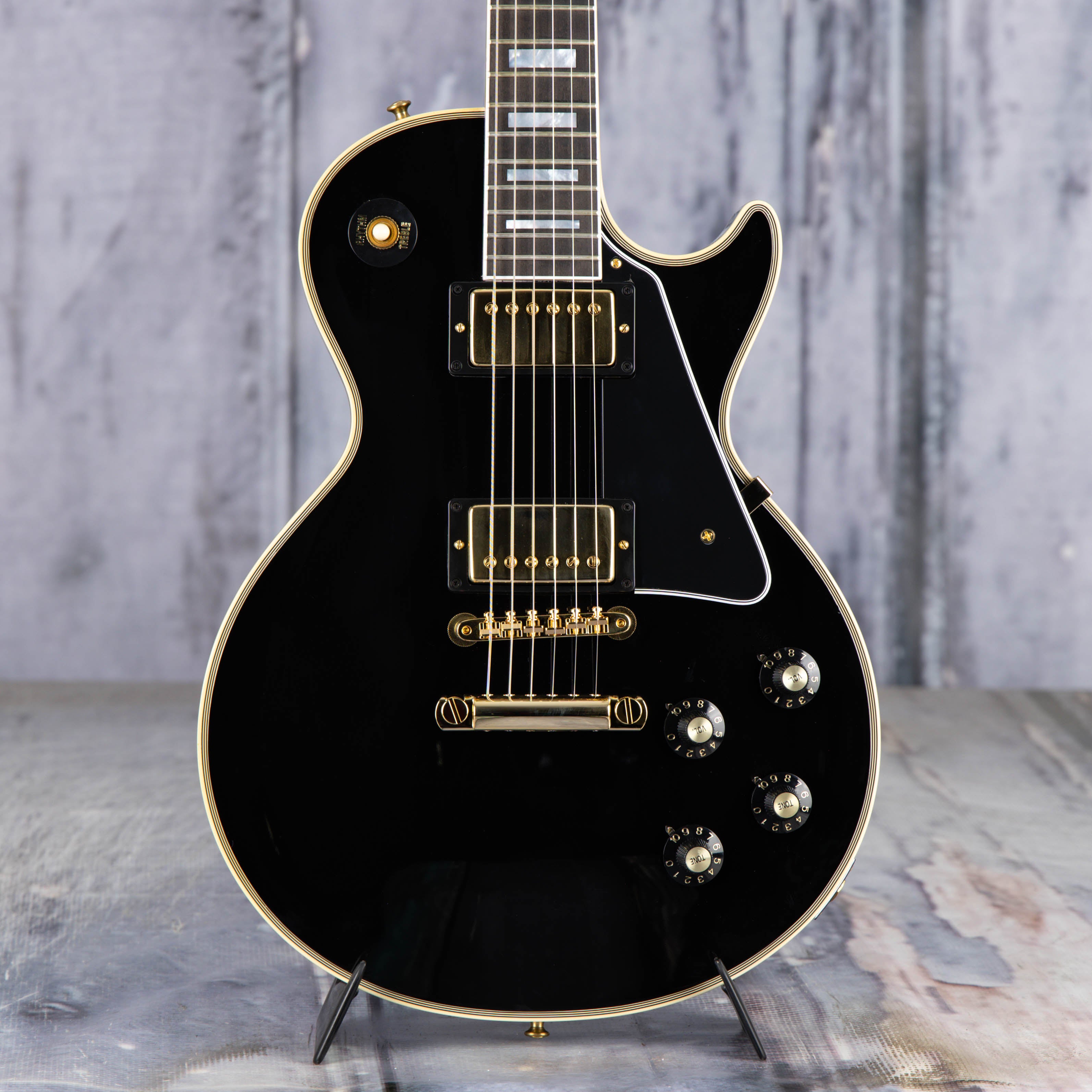 ギター Gibson Custom 1968 Les Paul Custom Ebony Gibson Custom 1968 Les Paul Custom Reissue Electric Guitar