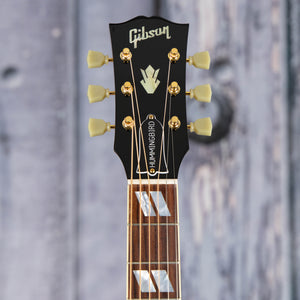 Gibson Hummingbird Original Acoustic/Electric Guitar, Antique Natural, front headstock