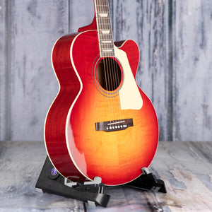 Gibson Les Paul Parlor Acoustic/Electric Guitar, Vintage Cherry Sunburst, angle