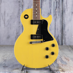 Gibson Les Paul Special Electric Guitar, TV Yellow, front closeup
