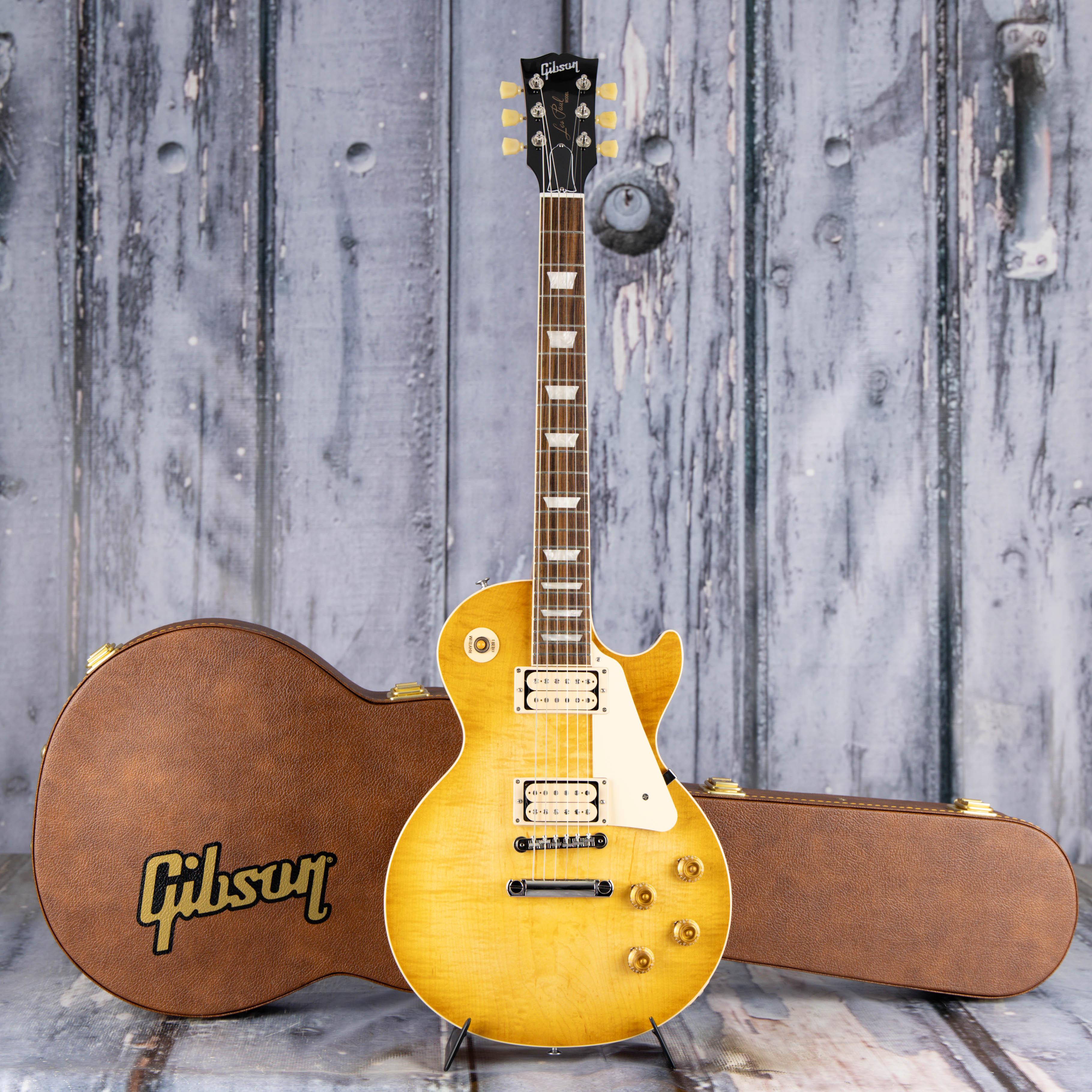 Gibson Limited Edition Les Paul Standard 50s Double Trouble Electric Guitar, Vintage Honey Burst Gloss, case