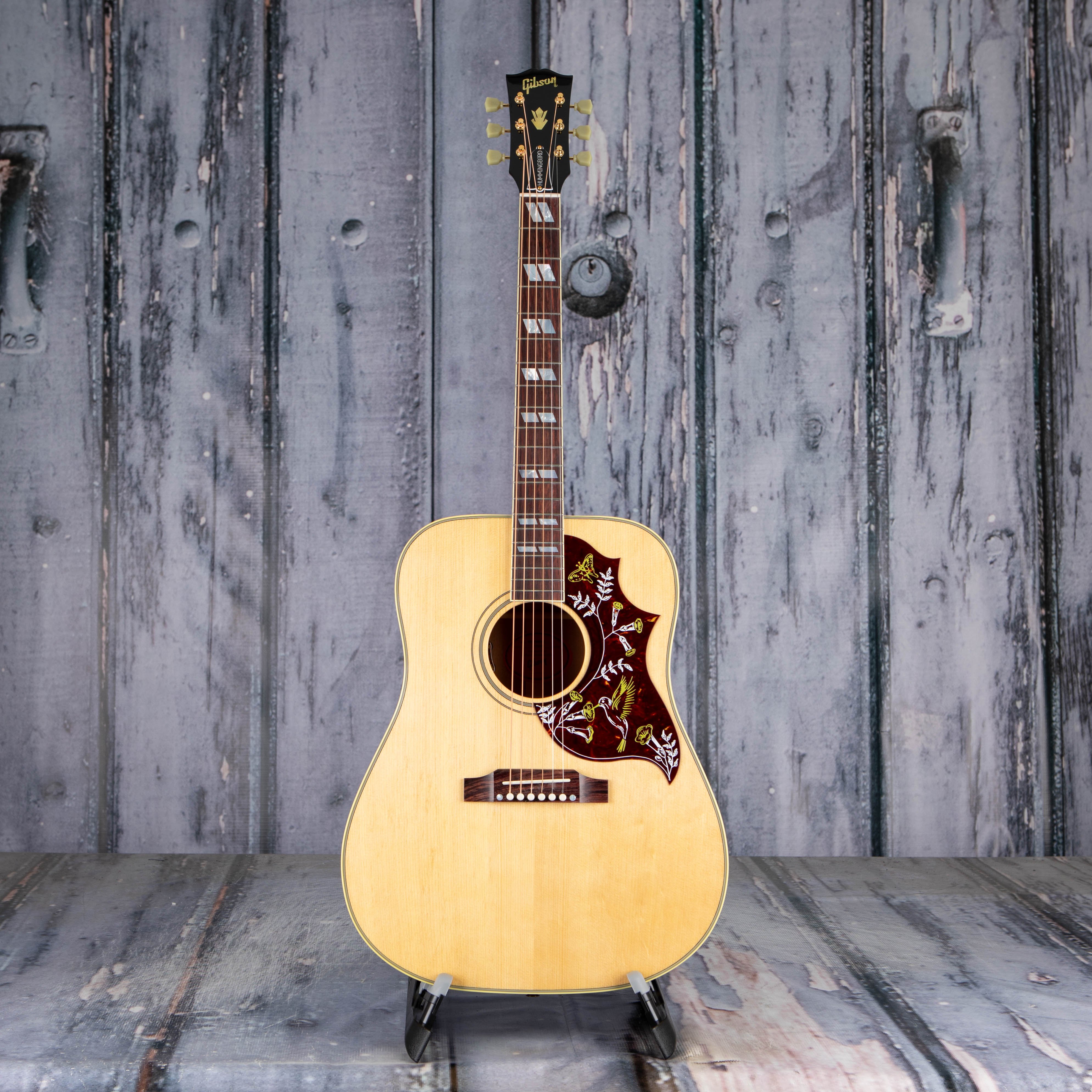 Gibson Montana Hummingbird Original Acoustic/Electric Guitar, Antique Natural, front