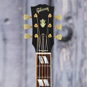 Gibson Hummingbird Original Acoustic/Electric Guitar, Heritage Cherry Sunburst, front headstock