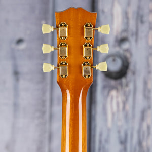 Gibson Hummingbird Original Acoustic/Electric Guitar, Heritage Cherry Sunburst, back headstock