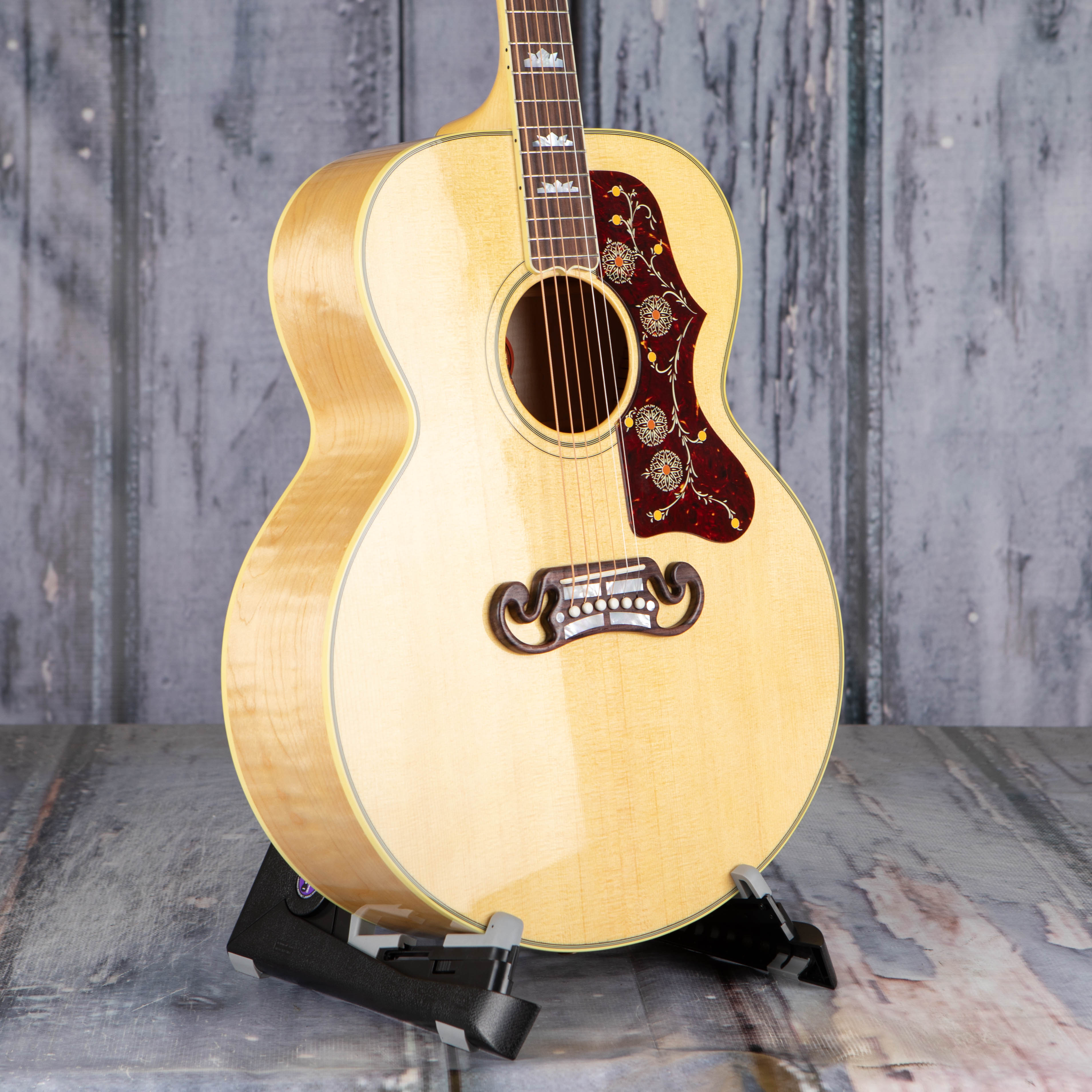 Gibson Montana SJ-200 Original Acoustic/Electric Guitar, Antique Natural, angle