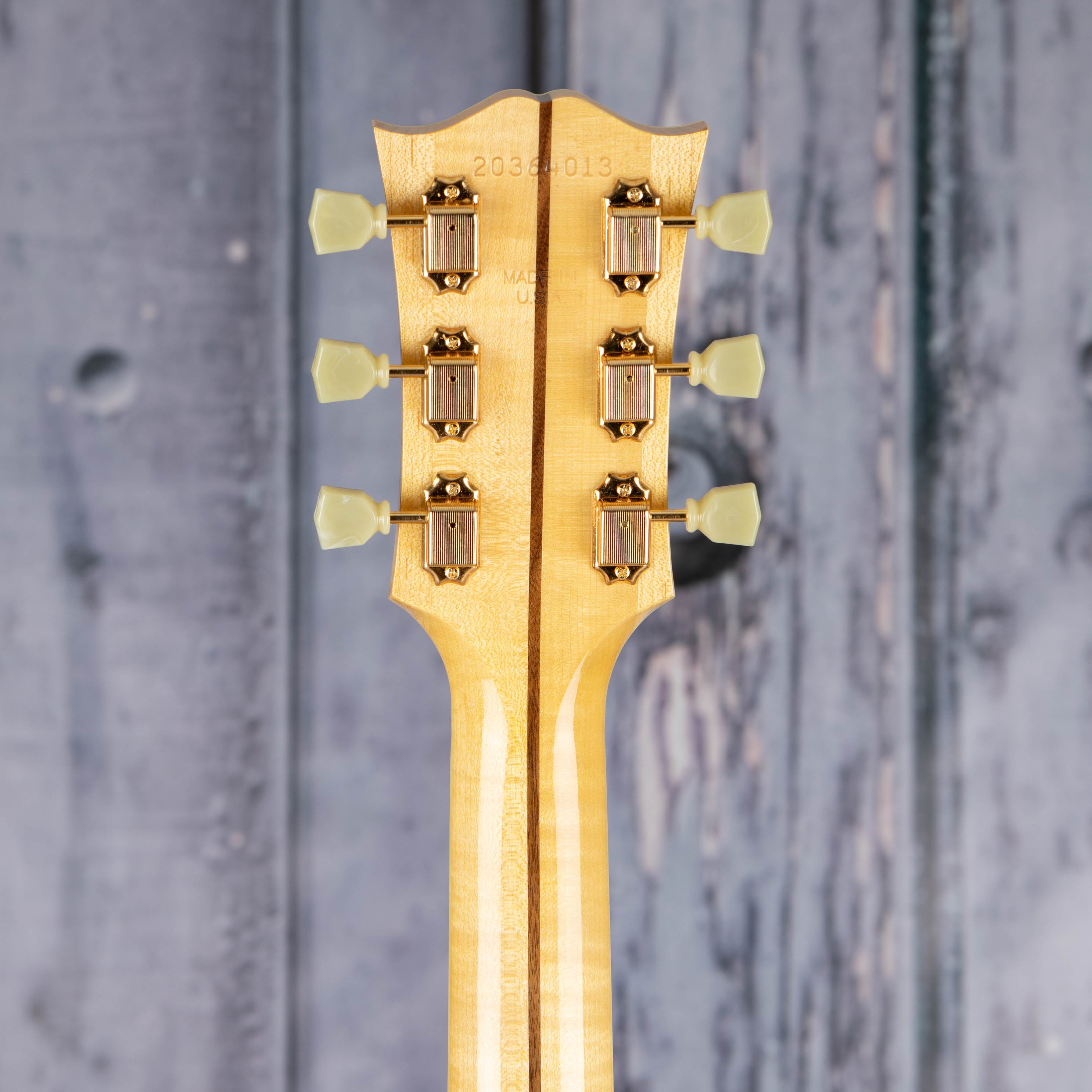 Gibson Montana SJ-200 Original Acoustic/Electric Guitar, Antique Natural, back headstock