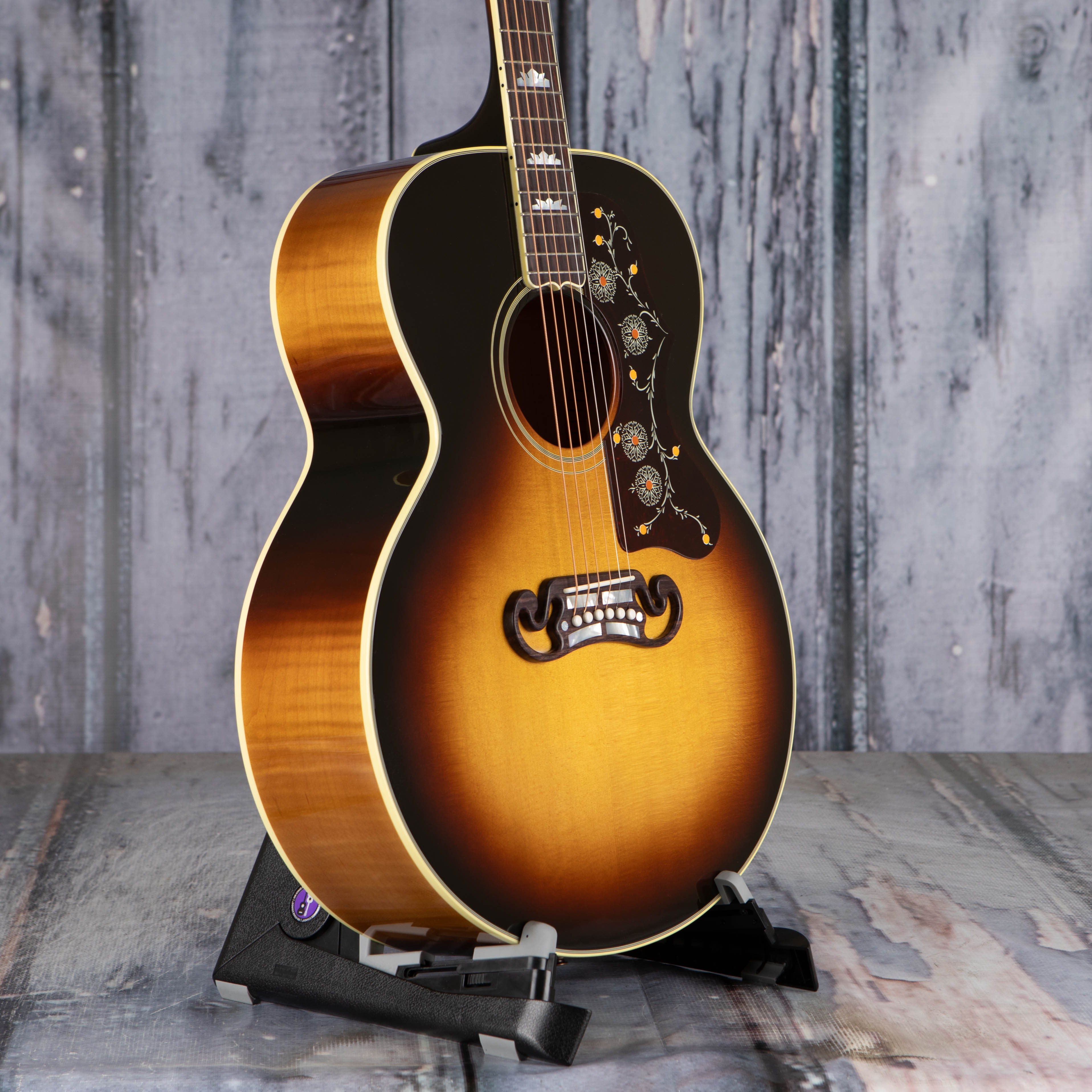 Gibson Montana SJ-200 Original Acoustic/Electric Guitar, Vintage Sunburst, angle