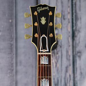 Gibson Montana SJ-200 Original Acoustic/Electric Guitar, Vintage Sunburst, front headstock