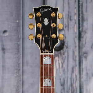 Gibson SJ-200 Standard Acoustic/Electric Guitar, Tri Burst, front headstock