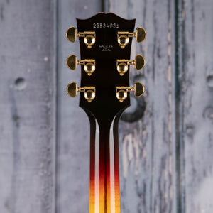 Gibson SJ-200 Standard Acoustic/Electric Guitar, Tri Burst, back headstock