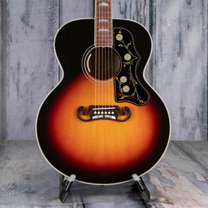 Gibson SJ-200 Standard Acoustic/Electric Guitar, Tri Burst, front closeup