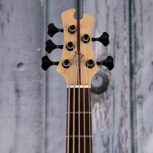 Gibson Tobias Growler V 5-String Electric Bass Guitar, Satin Natural, front headstock