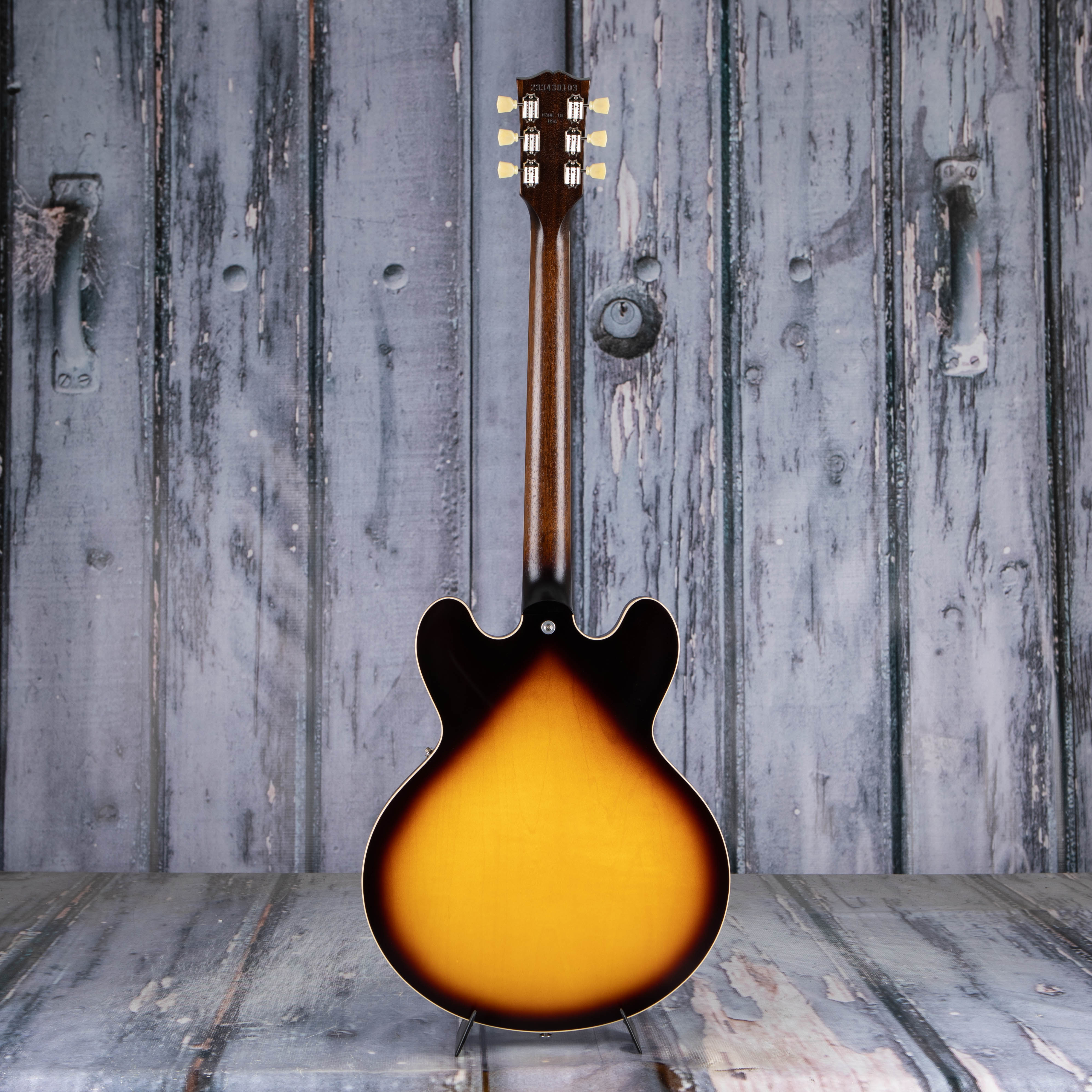Gibson USA ES-335 Satin Semi-Hollowbody Guitar, Satin Vintage Sunburst, back