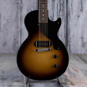 Gibson USA Les Paul Junior Electric Guitar, Vintage Tobacco Burst, front closeup