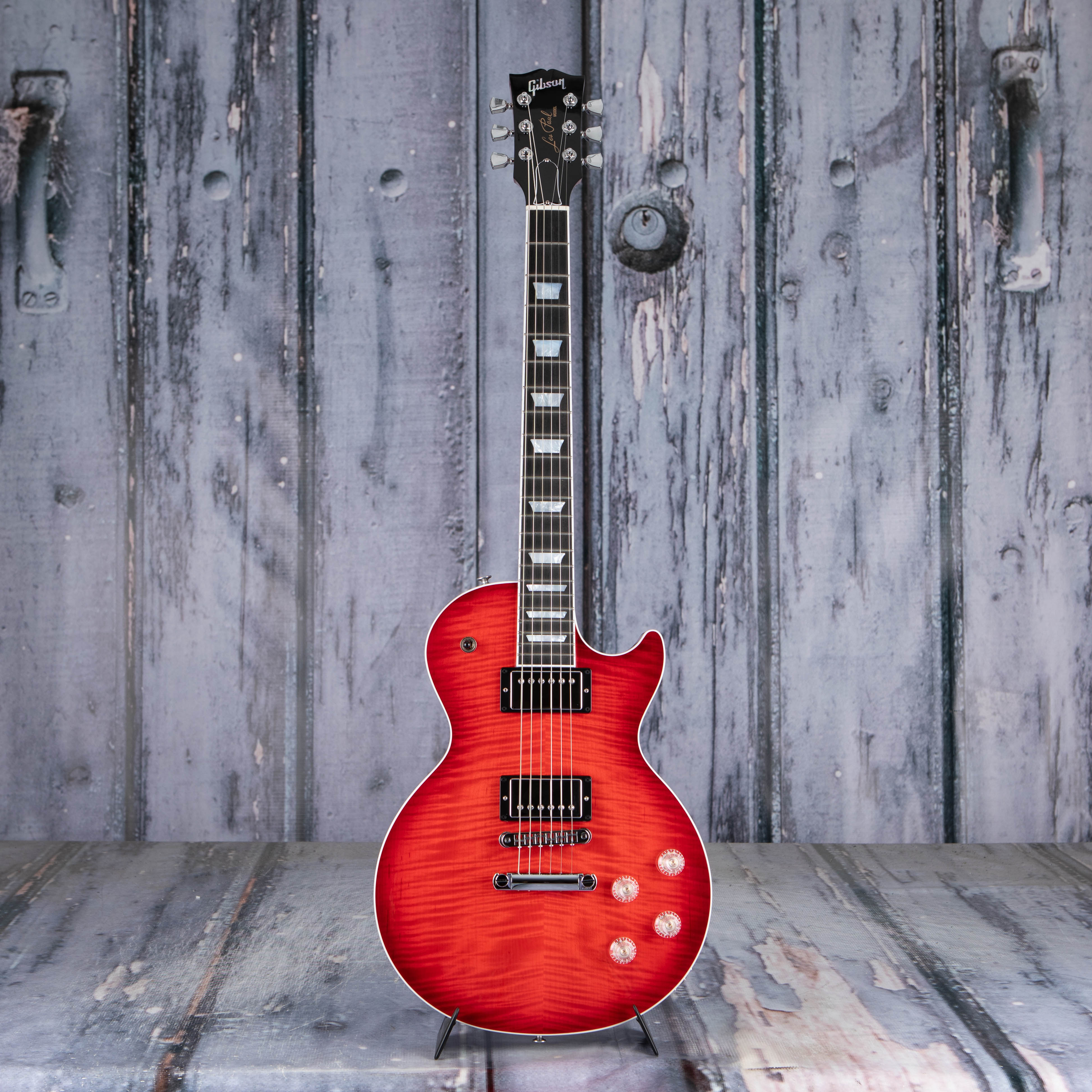 Gibson USA Les Paul Modern Electric Guitar, Figured Cherry Burst, front