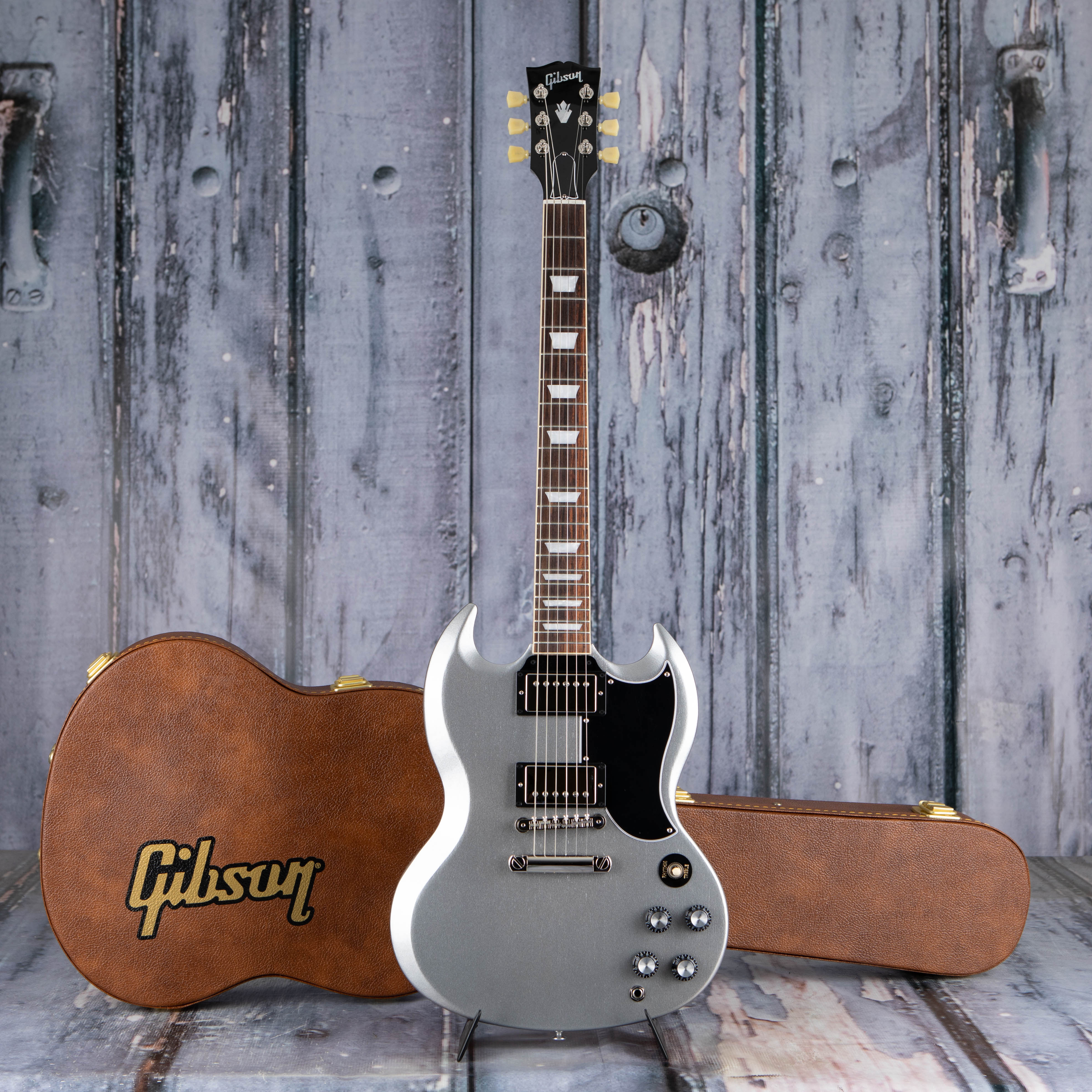 Gibson USA SG Standard '61 Electric Guitar, Silver Mist, case