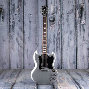 Gibson USA SG Standard Electric Guitar, Silver Metallic, front