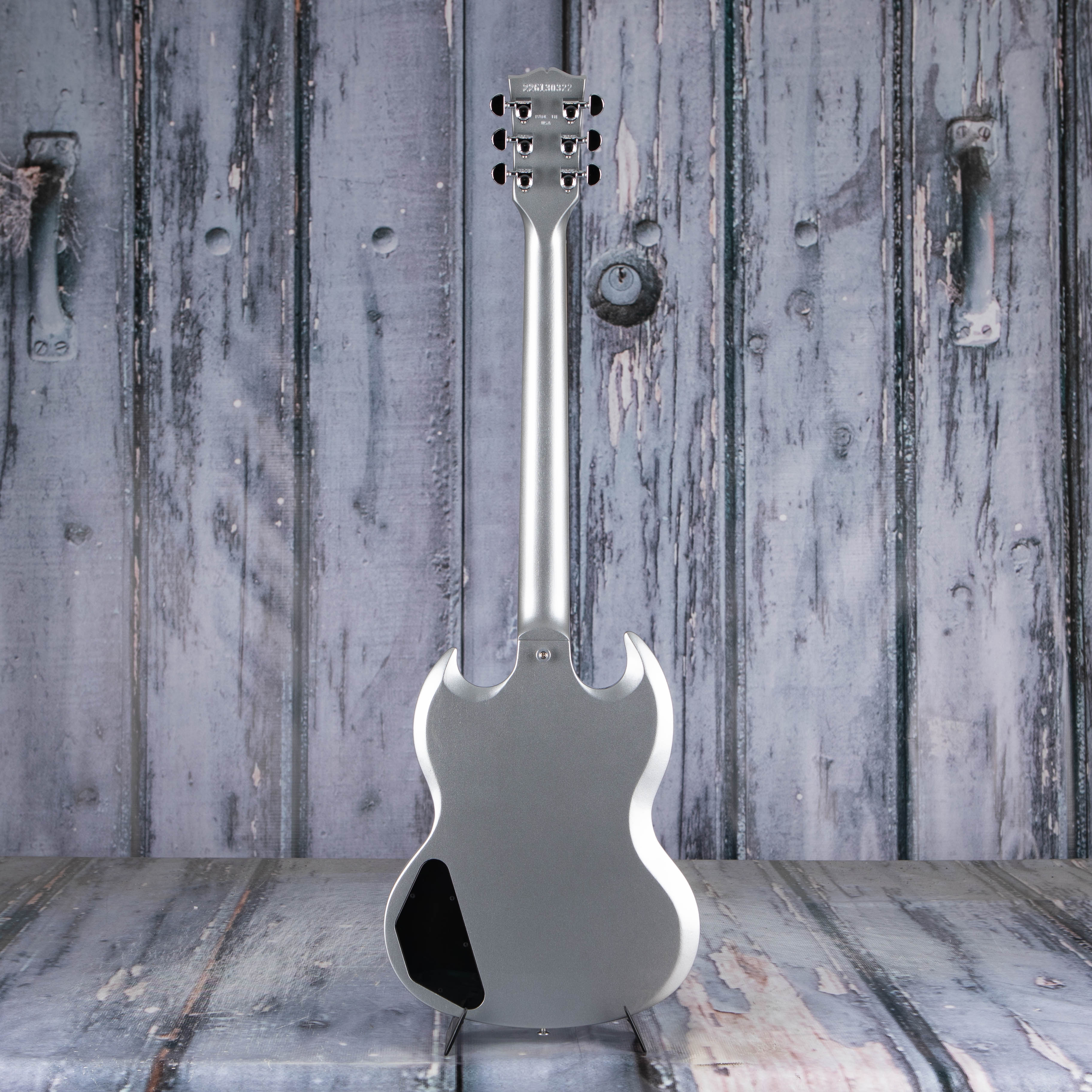 Gibson USA SG Standard Electric Guitar, Silver Metallic, back