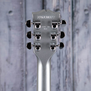 Gibson USA SG Standard Electric Guitar, Silver Metallic, back headstock