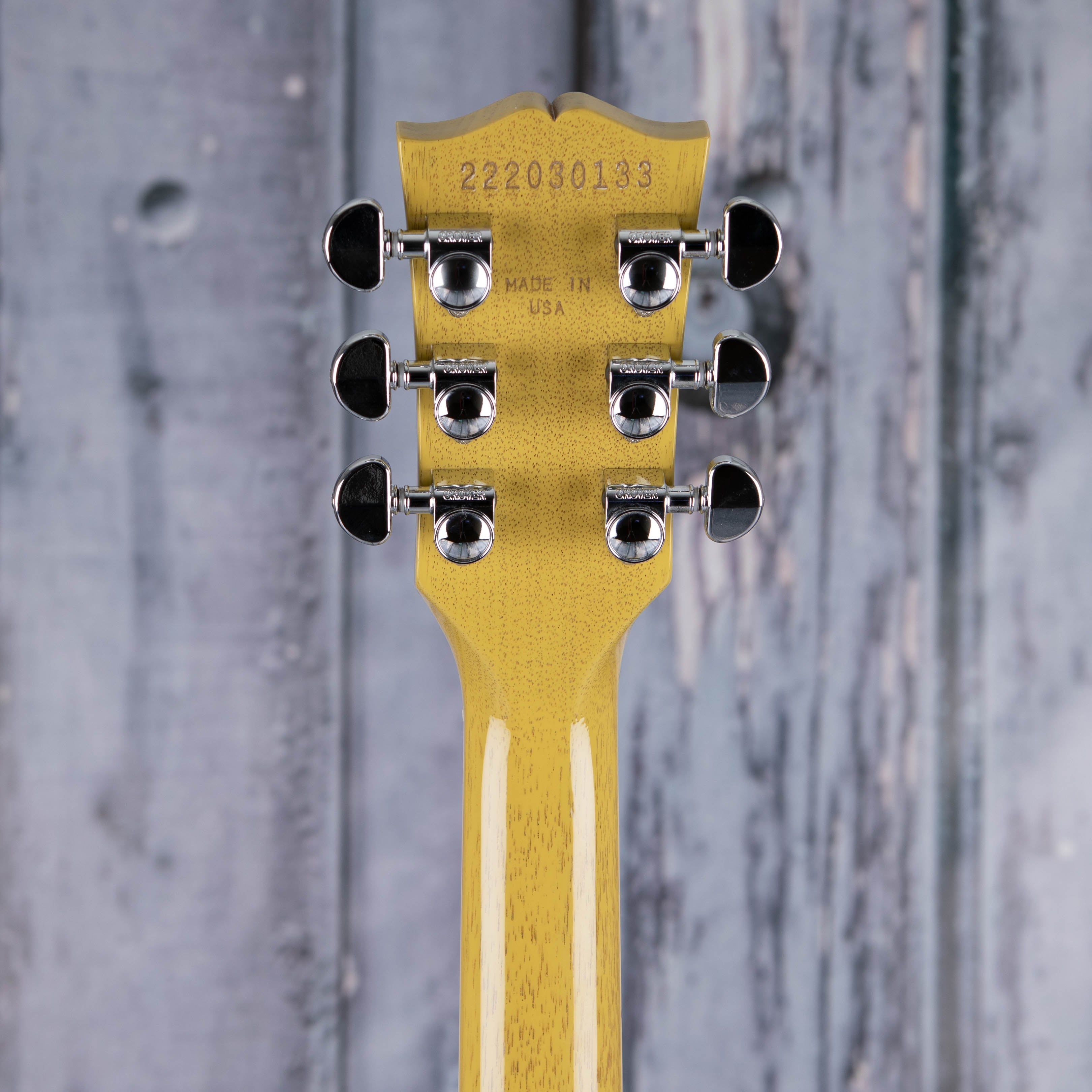 Gibson USA SG Standard Electric Guitar, TV Yellow, back headstock