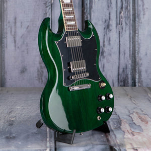 Gibson USA SG Standard Electric Guitar, Translucent Teal, angle