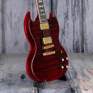 Gibson USA SG Supreme Electric Guitar, Wine Red, angle
