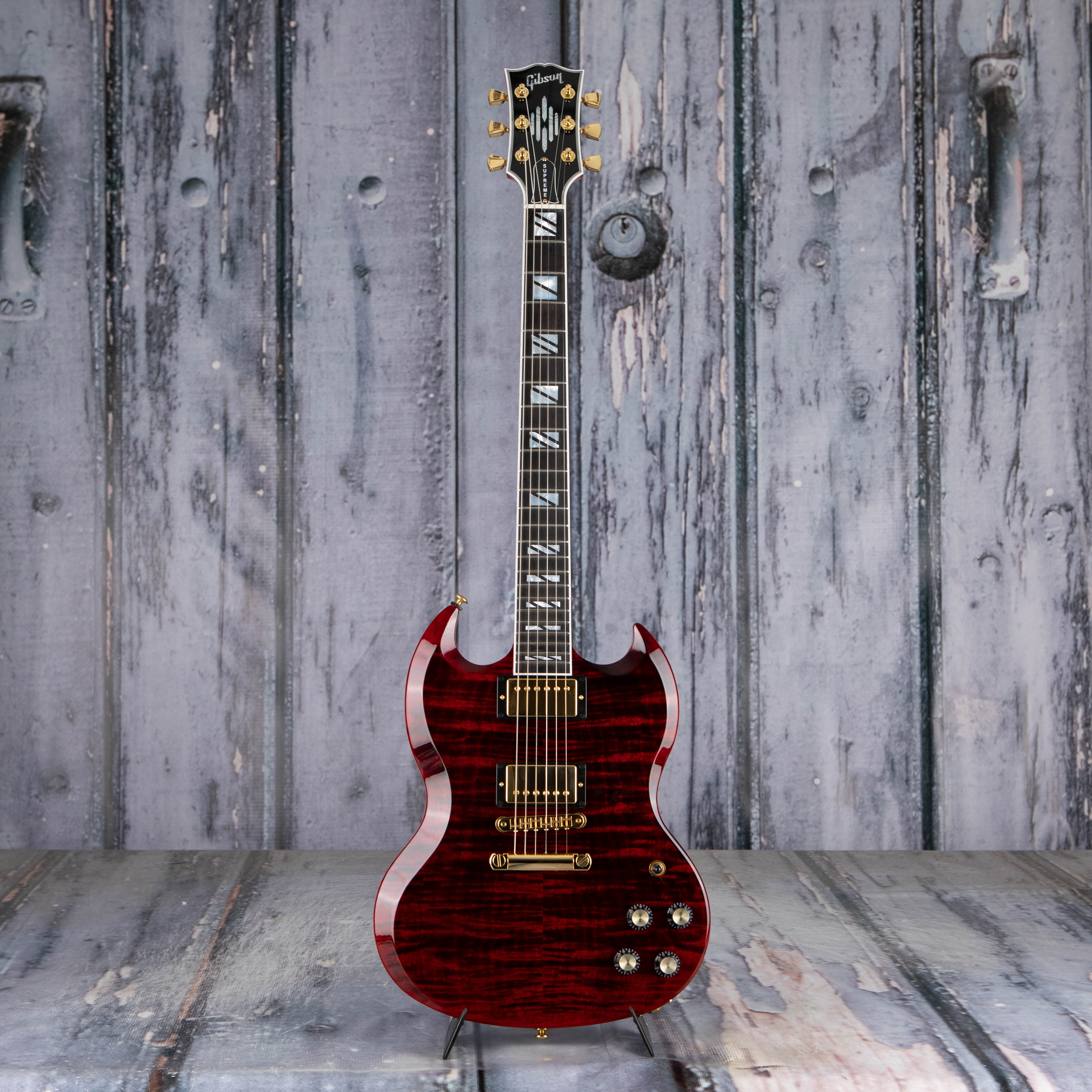 Gibson USA SG Supreme Electric Guitar, Wine Red, front