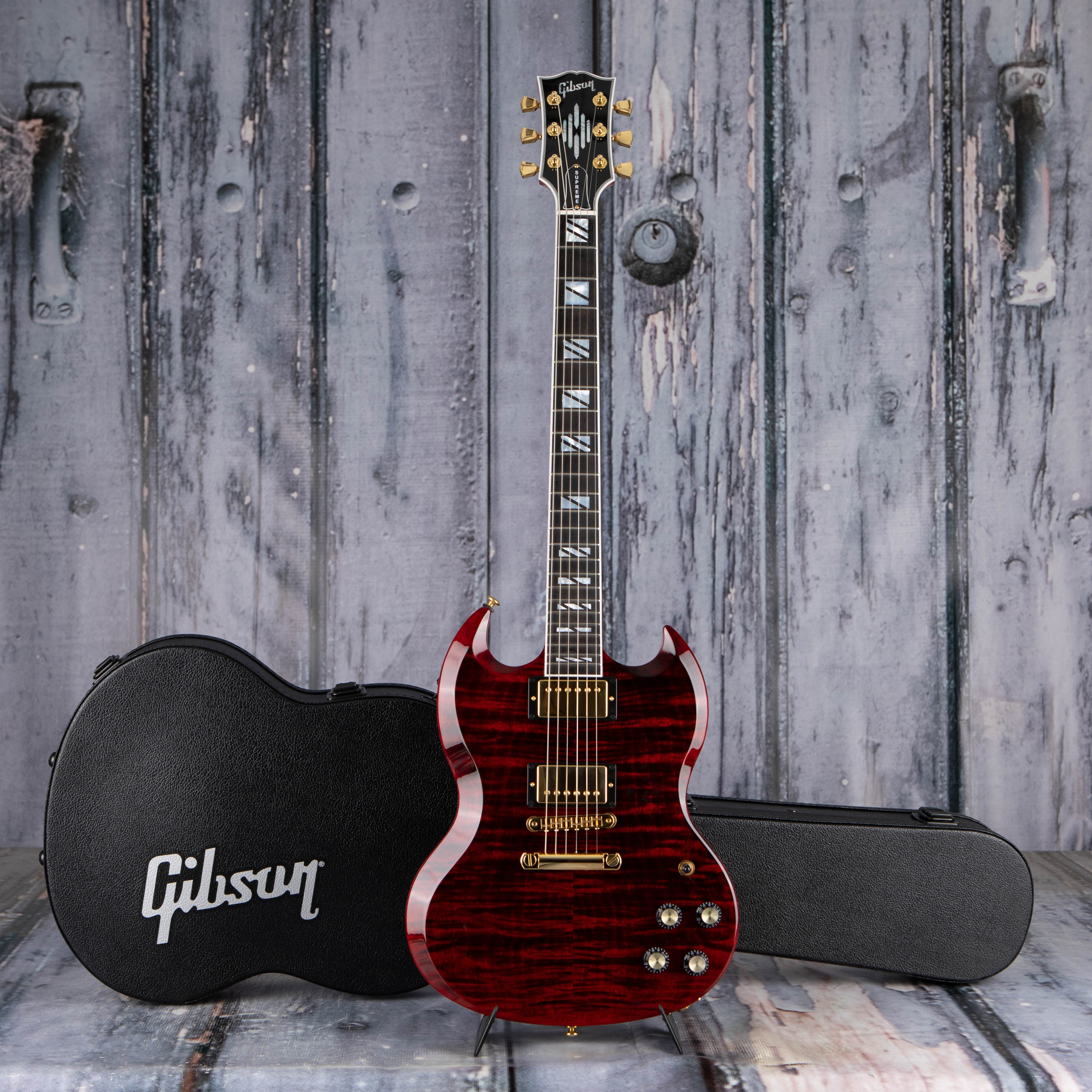Gibson USA SG Supreme Electric Guitar, Wine Red, case