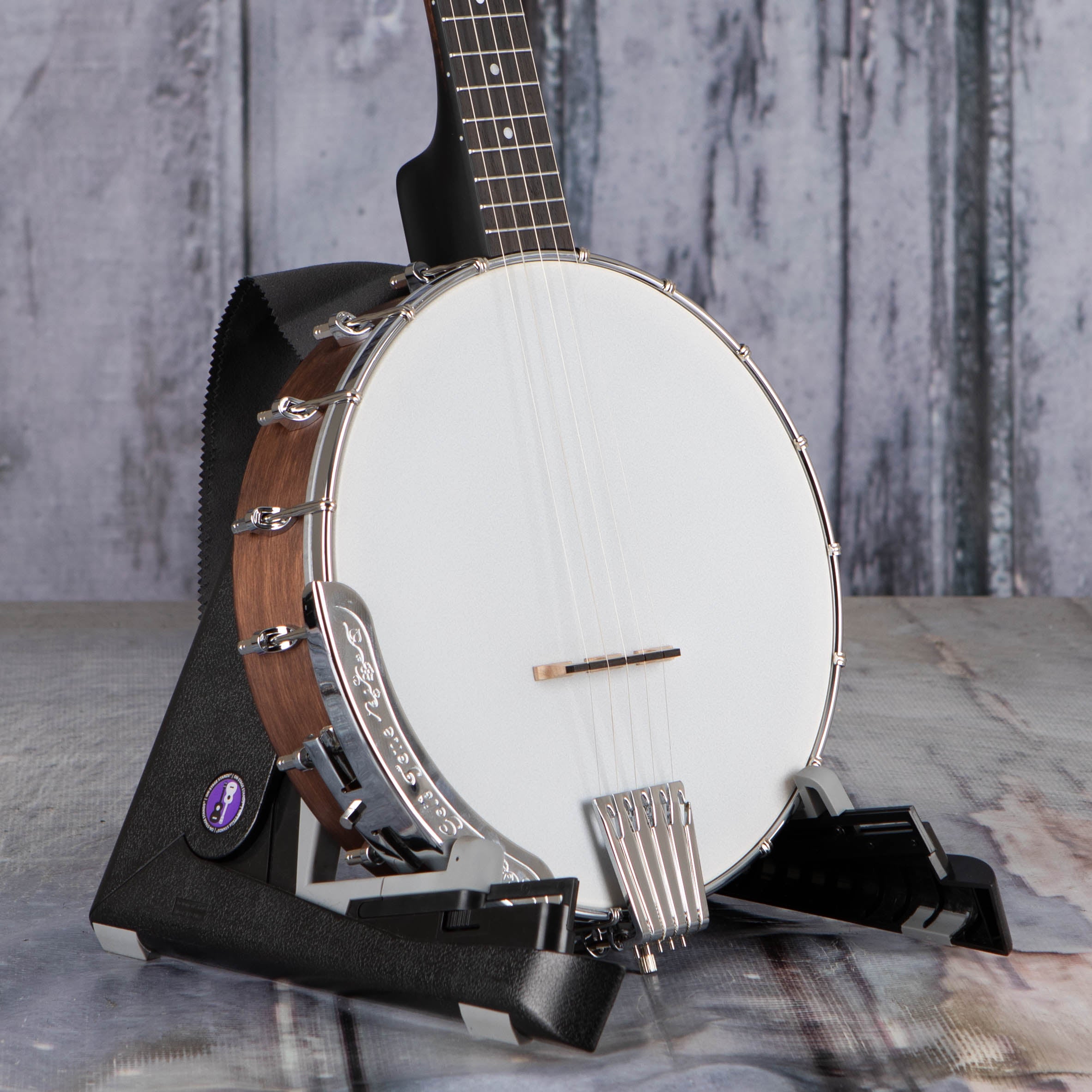 Gold Tone CC-50 Cripple Creek Resonator Banjo, Vintage Brown Stain, angle