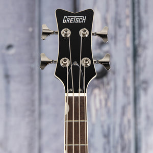 Gretsch Electromatic CVT Bass Double-Cut Electric Bass Guitar, Vintage White, front headstock