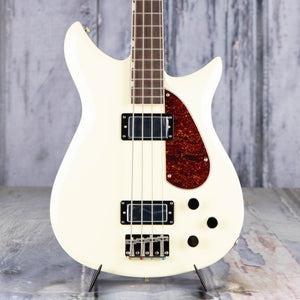 Gretsch Electromatic CVT Bass Double-Cut Electric Bass Guitar, Vintage White, front closeup