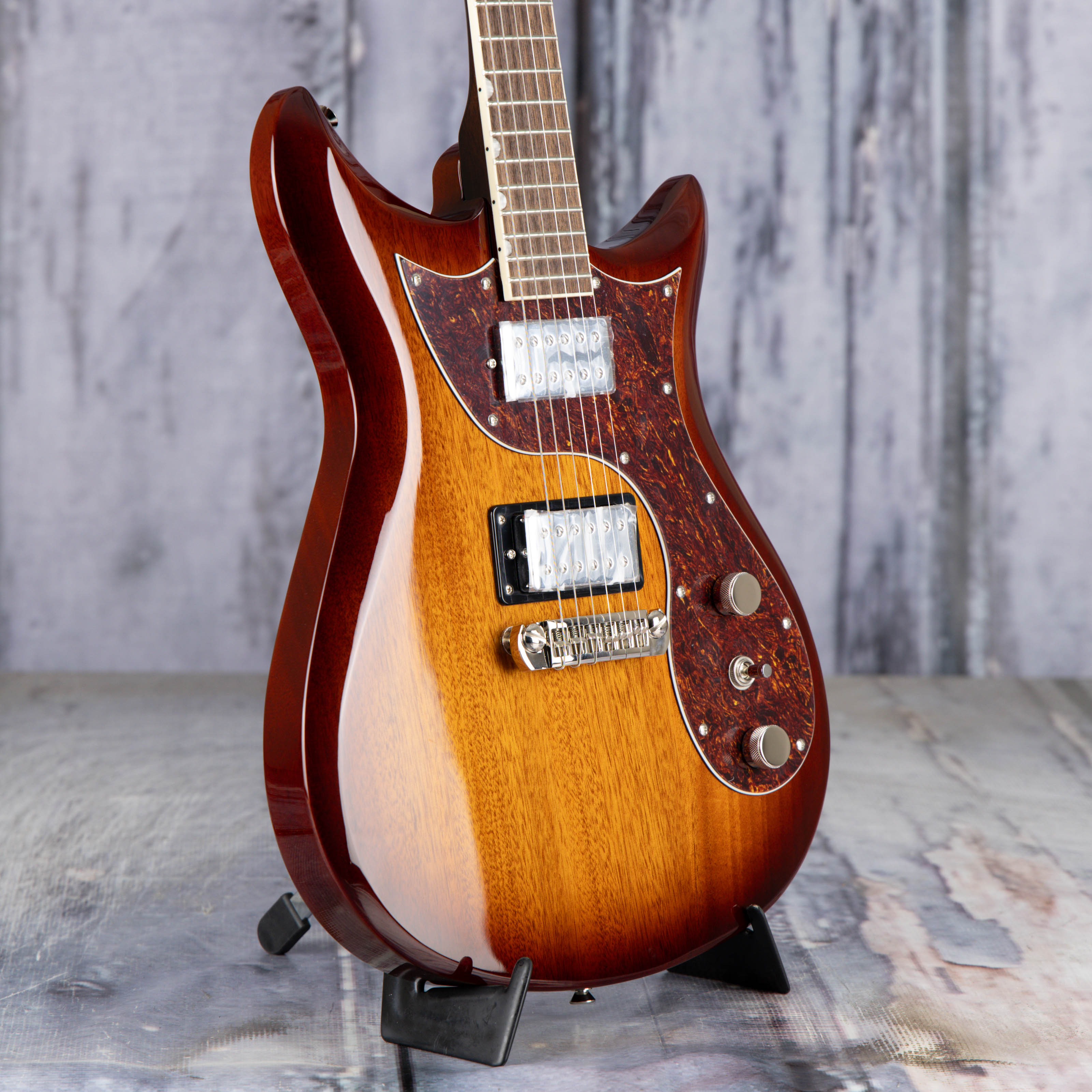 Gretsch Electromatic CVT Double-Cut W/ Wraparound Tailpiece Electric Guitar, Havana Burst, angle