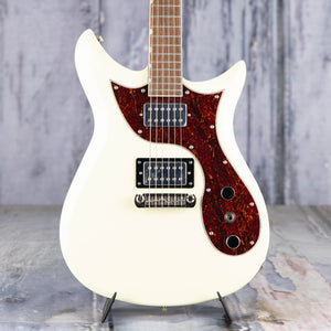 Gretsch Electromatic CVT Double-Cut W/ Wraparound Tailpiece Electric Guitar, Vintage White, front closeup