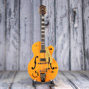 Gretsch G6120-55 Vintage Select Edition '55 Chet Atkins Hollowbody W/ Bigsby Electric Guitar, Vintage Orange Stain Lacquer, front