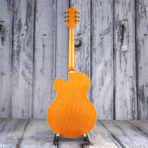 Gretsch G6120-55 Vintage Select Edition '55 Chet Atkins Hollowbody W/ Bigsby Electric Guitar, Vintage Orange Stain Lacquer, back