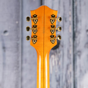 Gretsch G6120-55 Vintage Select Edition '55 Chet Atkins Hollowbody W/ Bigsby Electric Guitar, Vintage Orange Stain Lacquer, back headstock