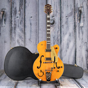 Gretsch G6120-55 Vintage Select Edition '55 Chet Atkins Hollowbody W/ Bigsby Electric Guitar, Vintage Orange Stain Lacquer, case