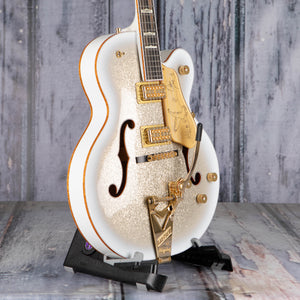 Gretsch G6136TG-OP Limited Edition Orville Peck Falcon W/ String-Thru Bigsby Hollowbody Guitar, Oro Sparkle, angle